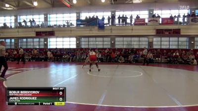 141 lbs Semifinal - James Rodriguez, Castleton vs Bobur Berdiyorov, New England College