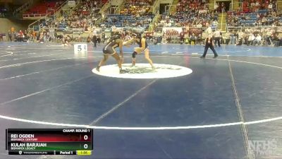 120 lbs Champ. Round 1 - Rei Ogden, Bismarck Century vs Kulah Barjuah, Bismarck Legacy