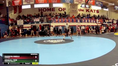 100 lbs Semifinal - Madisyn Mikels, Portage vs Kendall Moe, Hamilton Heights