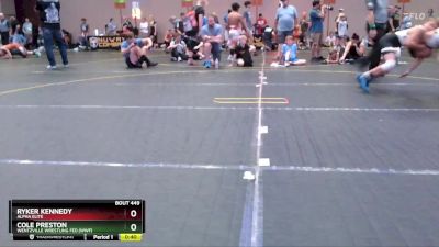 87 lbs Cons. Round 3 - Cole Preston, Wentzville Wrestling Fed.(WWF) vs Ryker Kennedy, Alpha Elite