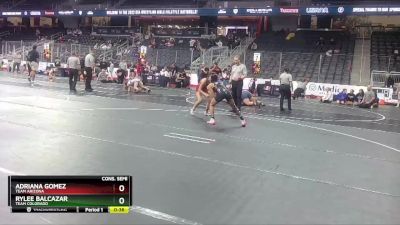 106 lbs Cons. Semi - Rylee Balcazar, Team Colorado vs Adriana Gomez, Team Arizona