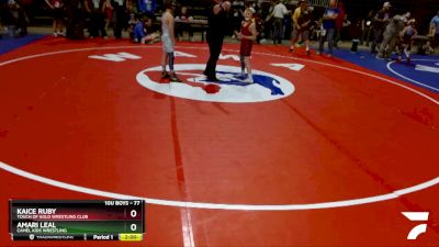 77 lbs Semifinal - Kaice Ruby, Touch Of Gold Wrestling Club vs Amari Leal, Camel Kids Wrestling