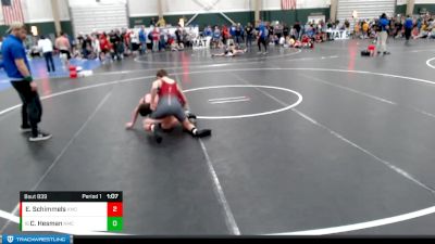 126-136 lbs Cons. Round 1 - Caleb Hesman, Blue Hill vs Eli Schimmels, Hi-Line Wrestling Club