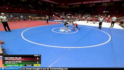 120 lbs D1 - Quarter-finals (fri 5:30 P.m.) - Matthew Miller, Wisconsin Rapids Lincoln vs Lincoln Flayter, Hartford Union