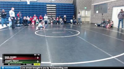 70 lbs Quarterfinal - Joseph Tracy, Legacy Wrestling Academy vs Sahl Szabo, Silver Valley