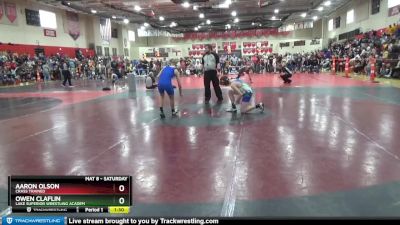 110 lbs Cons. Round 1 - Owen Claflin, Lake Superior Wrestling Academ vs Aaron Olson, Crass Trained