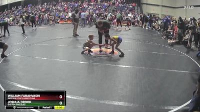 52 lbs Quarterfinal - Joshua Drook, Gaston Grizzlies vs William Farahvashi, Eastside Youth Wrestling