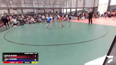 145 lbs Cons. Round 3 - Kaylie Baker, WA vs Mira Sonnen, WA