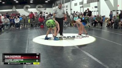 139 lbs Placement Matches (8 Team) - Sean Sleznikow, LAW/Crass Wrestling(WI) vs Cooper Ledbetter, Minions Green (GA)