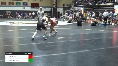 125 lbs Quarterfinal - Liam Cronin, Indiana vs Trey Chalifoux, Army