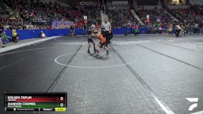 52 lbs Cons. Round 2 - Daishon Coomes, Phillipsburg vs Kolsen Taplin, Abilene