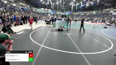 65 lbs Consi Of 8 #1 - Colt Carter, Pueblo County Wrestling Club vs Braxton Gilmore, Western Slope Warriors