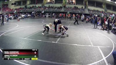 58 lbs Semifinal - Baeli Gossman, Pioneer Wrestling Club vs Emma Florom, Pin 4 Win