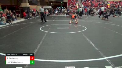 52 lbs Cons. Round 4 - Kane Griekspoor, Wichita Blue Knights vs Elias Garten, Abilene Kids Wrestling