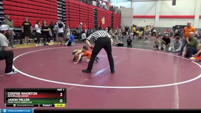 45 lbs Cons. Round 2 - Jaxon Miller, Tiger Youth Wrestling vs Cooper Whorton, Beauregard Swarm