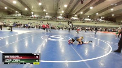 85 lbs Cons. Round 5 - Hayden Wilson, Open Mats Wrestling Club-AAA vs Vance Hemmel, Tri-Cap Wrestling Club-AA