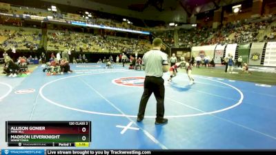 120 Class 2 lbs Semifinal - Allison Gonier, Park Hill vs Madison Leverknight, Winnetonka