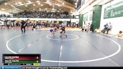 105 lbs Cons. Semi - Maliya Halpin, West Boise vs Lillian Namba, Lowell Scott