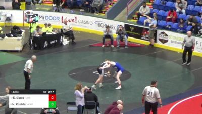 147 lbs Consi Of 8 #2 - Easton Glass, Fort LeBoeuf vs Nolan Koehler, Northwestern Lehigh