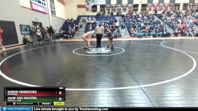 160 lbs Quarterfinal - Aaron DesRoches, Riverside vs Xane San Agustin, Medical Lake