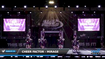 Cheer Factor - MIRAGE [2022 L2 Senior 4/9/22] 2022 The U.S. Finals: Worcester