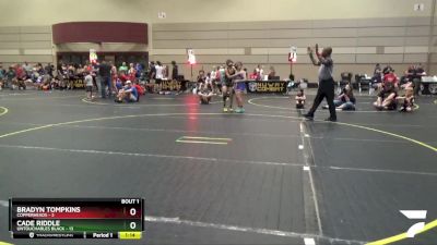 91 lbs Round 1 (6 Team) - Bradyn Tompkins, Copperheads vs Cade Riddle, Untouchables Black