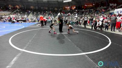 49 lbs Consi Of 8 #2 - Brier Goldsberry, Weatherford Youth Wrestling vs Wrett Lawther, Woodward Youth Wrestling