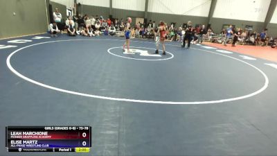 73-78 lbs Round 3 - Leah Marchione, Pioneer Grappling Academy vs Elise Martz, All-Phase Wrestling Club