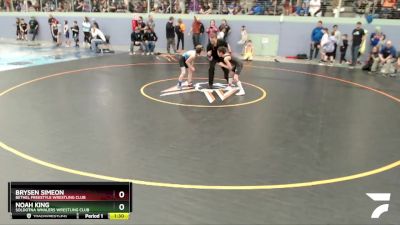 70 lbs Round 1 - Noah King, Soldotna Whalers Wrestling Club vs Brysen Simeon, Bethel Freestyle Wrestling Club