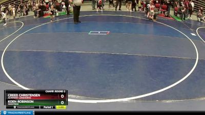 39 lbs Champ. Round 2 - Creed Christensen, Altamont Longhorns vs Koen Robinson, Shootbox