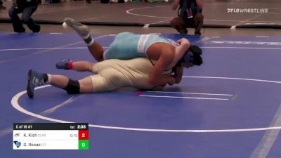 133 lbs C Of 16 #1 - Koen Kish, Clarion vs George Rosas, The Citadel