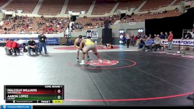 D3-215 lbs Cons. Round 1 - Malcolm Williams, Sahuarita Hs vs Aaron Lopez, Cactus