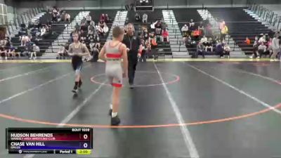 12U-1 lbs Round 2 - Hudson Behrends, Waverly Area Wrestling Club vs Chase Van Hill, GMLOS