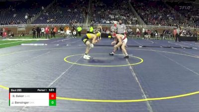 D2-106 lbs Semifinal - Brady Baker, Lakeshore HS vs Jaron Bensinger, Gaylord HS