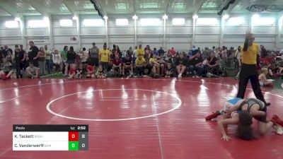 65 lbs Pools - Kynlie Tackett, Rogue W.C. (OH) vs Cole Vanderwerff, BAM Training Center