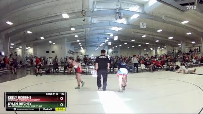 143 lbs 1st Place Match - Dylen Ritchey, Ralston High School Wrestling vs Keely Robbins, Nebraska Wrestling Academy