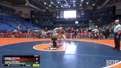 105 lbs 3rd Place Match - Nadiia Shymkiv, Carol Stream (Glenbard North) vs Annika Cottam, Lake Forest (H.S.)