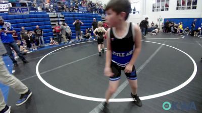 61 lbs Consi Of 8 #2 - Keegan Myers, Cushing vs Sawyer Henderson, Tecumseh Youth Wrestling