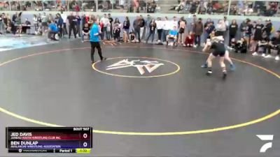 114 lbs Round 2 - Jed Davis, Juneau Youth Wrestling Club Inc. vs Ben Dunlap, Avalanche Wrestling Association