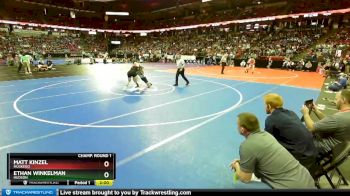 D1-182 lbs Champ. Round 1 - Matt Kinzel, Muskego vs Ethan Winkelman, Hudson