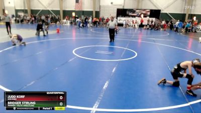 76 lbs Quarterfinal - Bridger Stirling, Winner Youth Wrestling vs Judd Korf, Holyoke