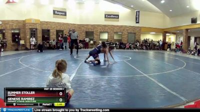 100 lbs Quarterfinal - Summer Stoller, Indiana vs Genesis Ramirez, Midwest Xtreme Wrestling