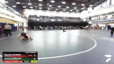 125 lbs Champ. Round 2 - Tallon Chambers, Fresno City vs Nicolas Arellano, Mt San Antonio College