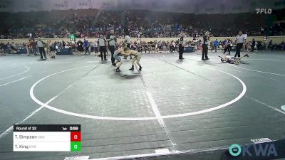 83 lbs Round Of 32 - Tukker Simpson, Salina Wrestling Club vs Trapper King, Geary Youth Wrestling