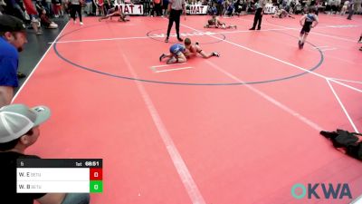 70 lbs Consi Of 4 - Cayden Crawford, Pawhuska Elks Takedown vs Aceyn Marr, Newkirk Takedown