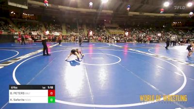 67 lbs Round Of 16 - BRODY PETERS, Sebolt Wrestling Academy vs Kanoa Saferite, Nova Wrestling Club