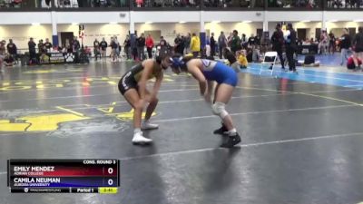 109 lbs Cons. Round 3 - Camila Neuman, Aurora University vs Emily Mendez, Adrian College