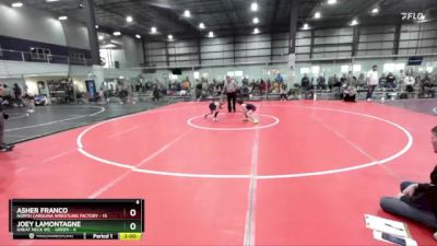 65 lbs Round 4 (6 Team) - Asher Franco, NORTH CAROLINA WRESTLING FACTORY vs Joey Lamontagne, GREAT NECK WC - GREEN