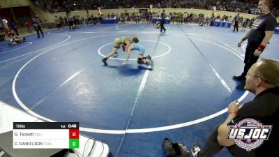 70 lbs Consolation - Grady Tackett, Collinsville Cardinal Youth Wrestling vs CAMDEN DANIELSON, Texas Elite Wrestling Club