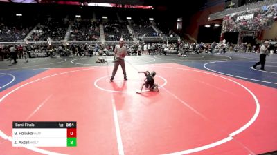 50 lbs Semifinal - Blake Polivka, Watford City Wolves vs Zaiden Axtell, Wolf Pack